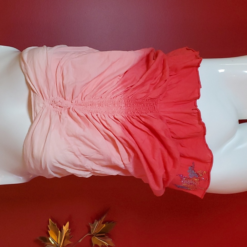 Size L - Language Los Angeles brand Strapless Tunic Beach Coverup Top BNWT